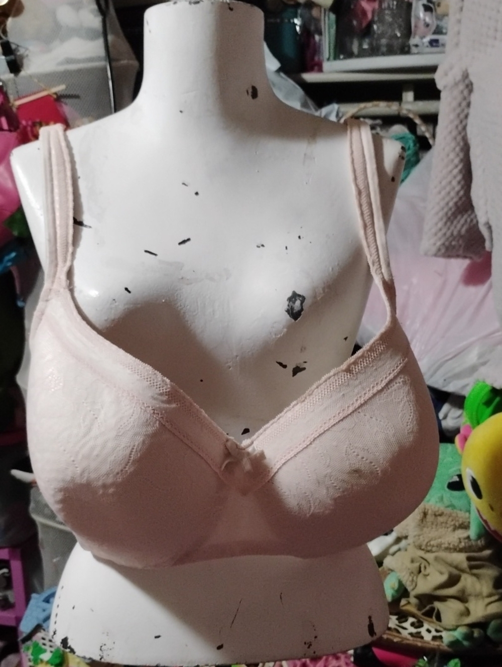 Cacique Soft Lace Lightly Lined Balconette Bra - Light Pink(Underwire) 44DDD